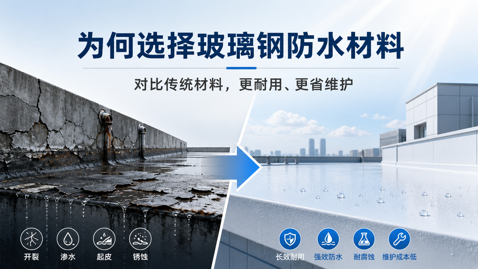 在长沙，为何选择玻璃钢防水材料而非传统材料